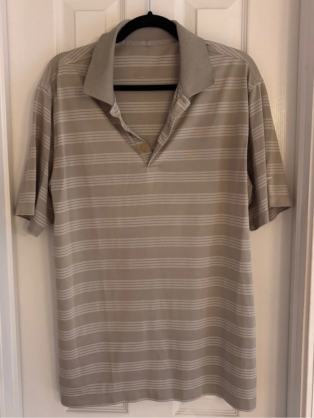 Nike Golf Grey Sriped Polo | large